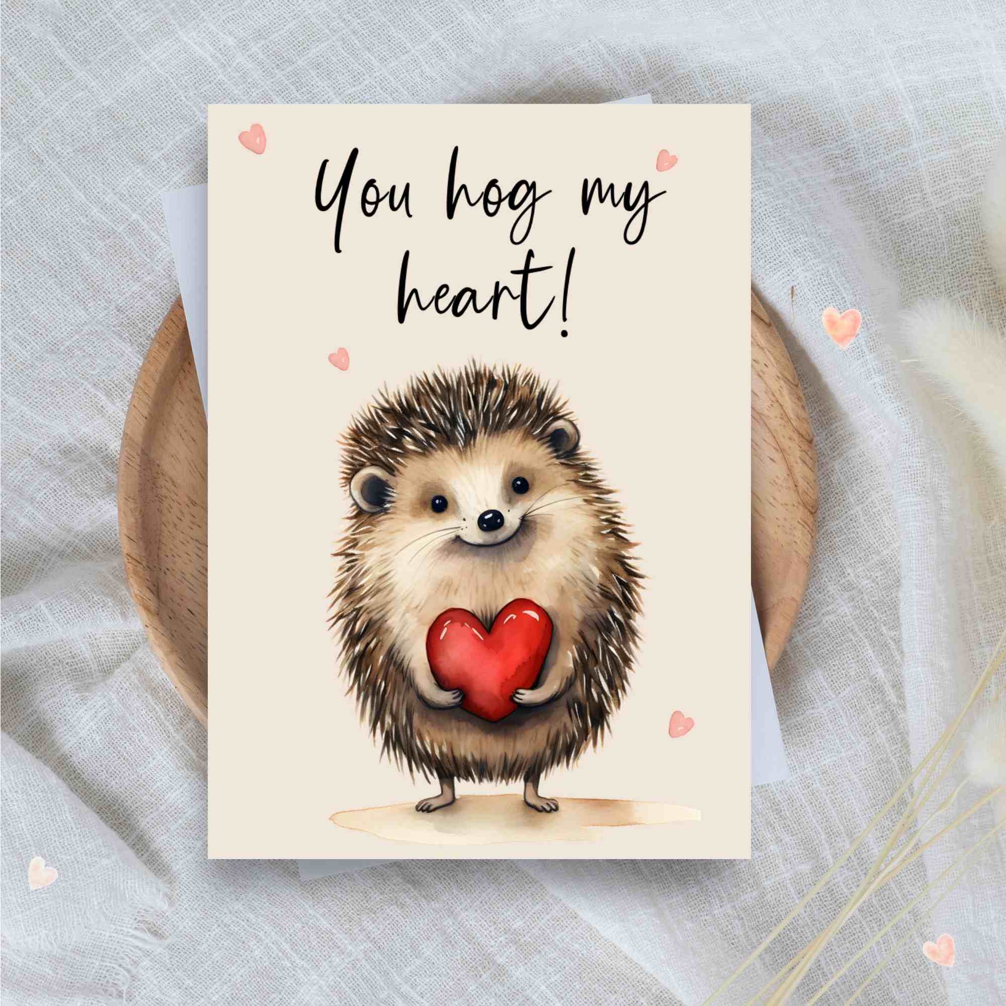 valentine day hedgehog