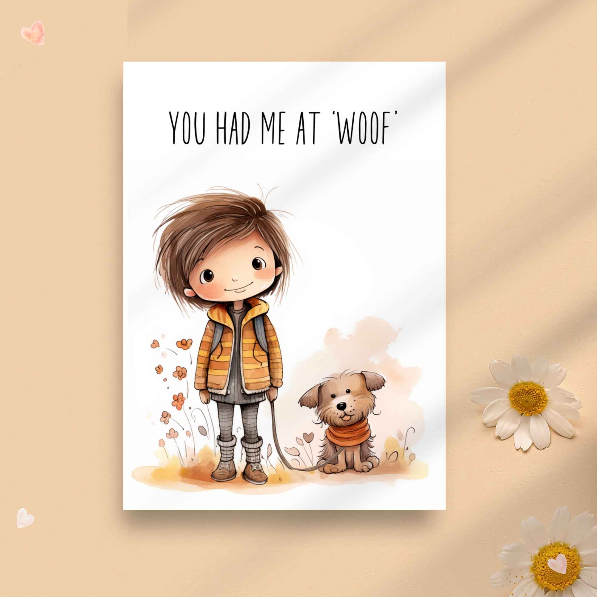 you had me at woof greeting card