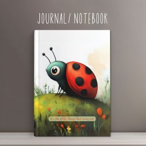 ladybug journal, nature-inspired notebook