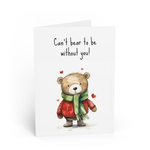Bear Valentine Card | Love Card,  Anniversary Card | Romantic card | Teddy Bear card