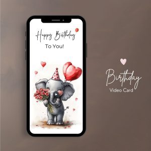 Cute Elephant E-Card | Digital Download